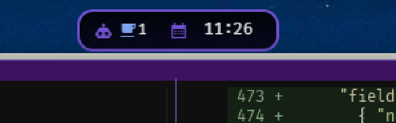 The ZeBar agent-deck indicator showing queued agent status